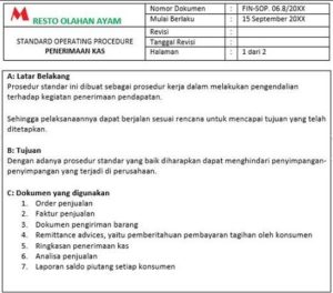 15+ Contoh SOP Perusahaan Dll | Beserta Pengertian & Cara Membuatnya ...