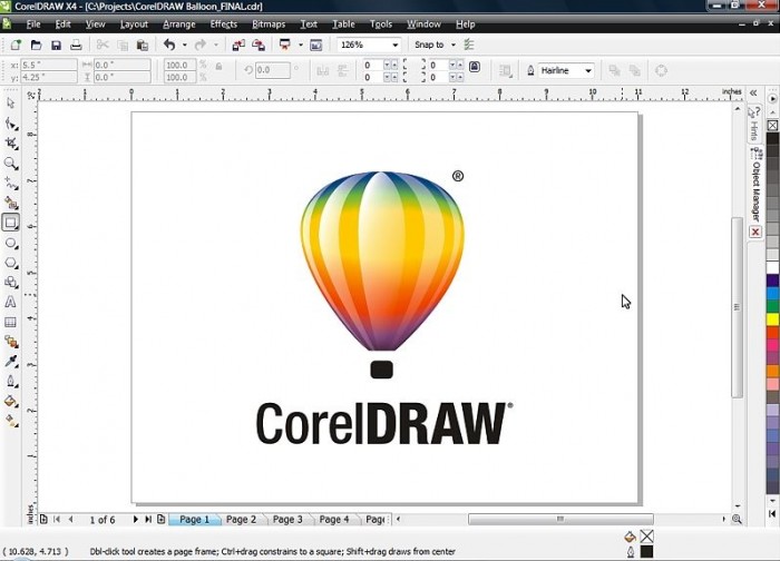 Berikul ini adalah menu yang terdapat di aplikasi corel draw