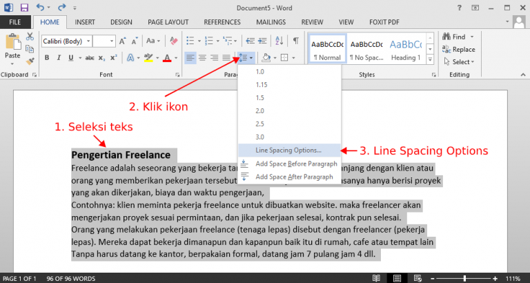 √ CARA MENGATUR Spasi Dan Jarak Paragraf Di Word 2010, 2013 & 2016 ...