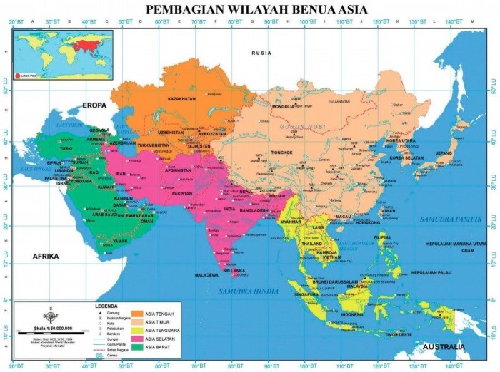 48+ Daftar Negara-Negara Di Benua Asia Beserta Ibukotanya (Timur,Barat ...